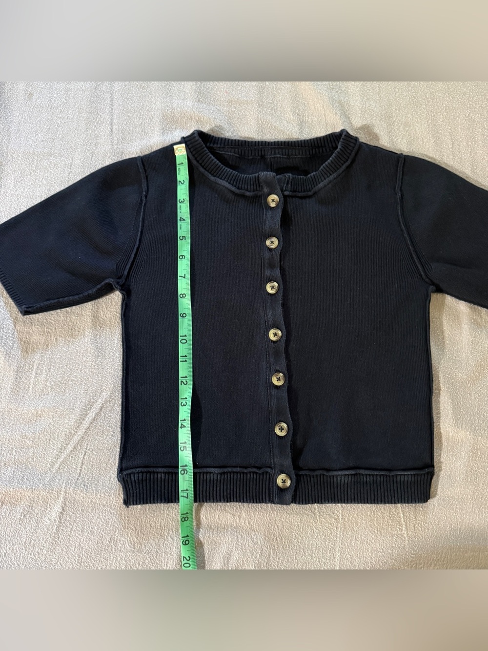 Free People Short-Sleeve Button Front Cardigan - Picture 3 of 8